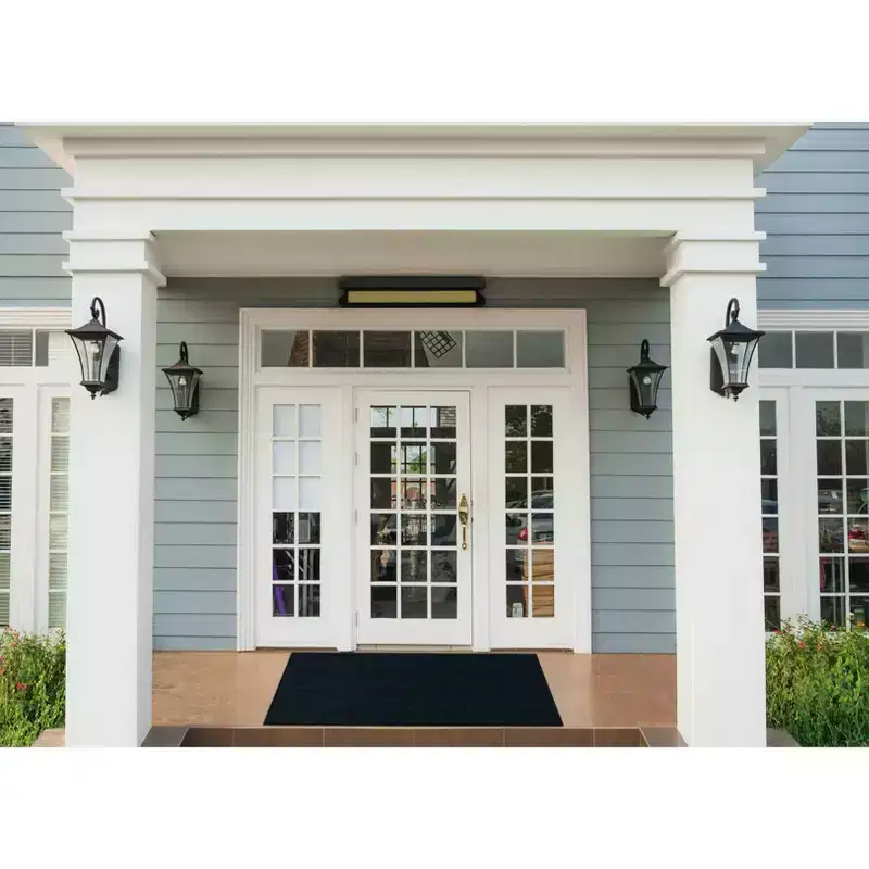 18" 10pk Wide Wale Self Stick Carpet Tile Charcoal Gray - Foss Floors: Indoor/Outdoor, Pet-Friendly, Water-Resistant