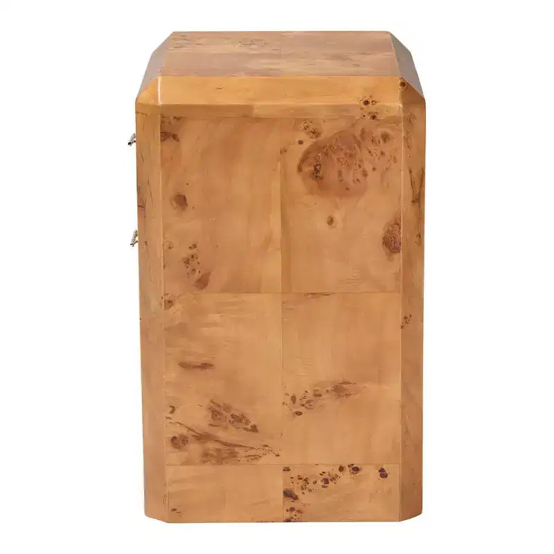 bali & pari Nebu Wood Nightstand Mappa Burl