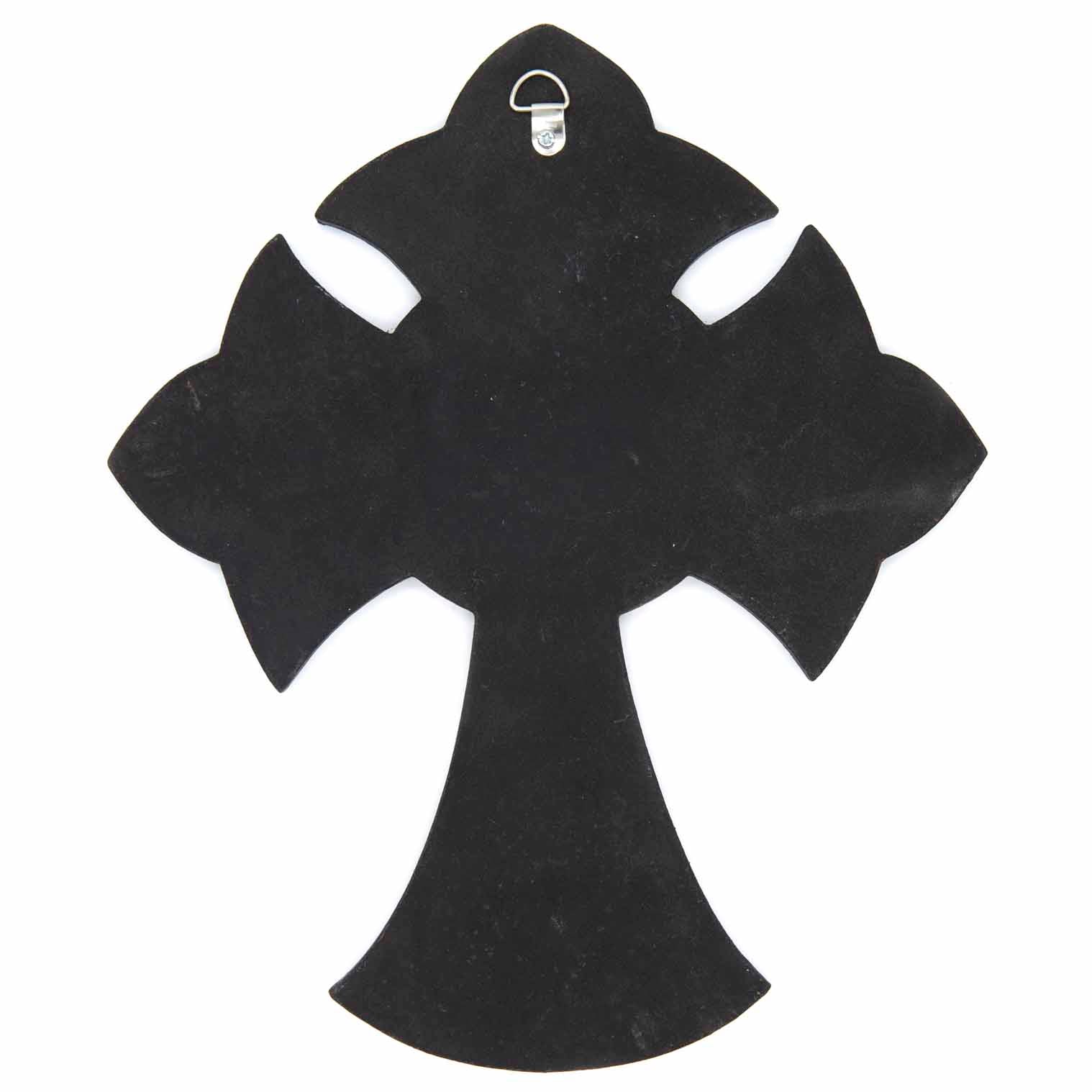 Hand-Painted Floral Cross Plaque