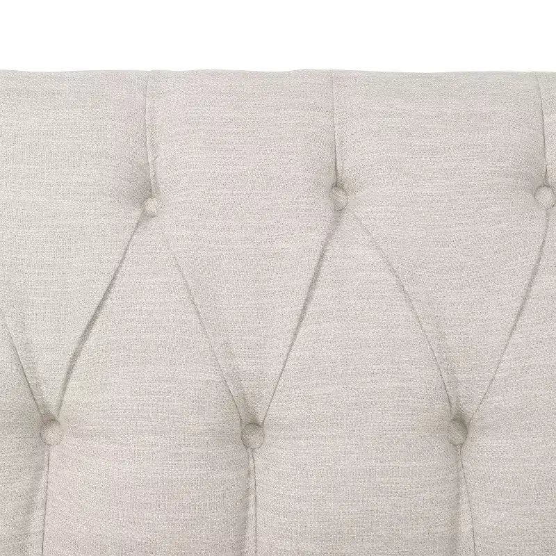 Christopher Knight Home Cantrell Tufted Loveseat Beige/Espresso