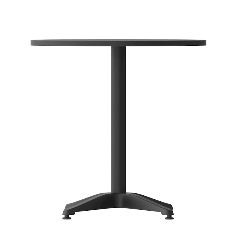 27.5  Round Aluminum Smooth Top Indoor-Outdoor Table with Base