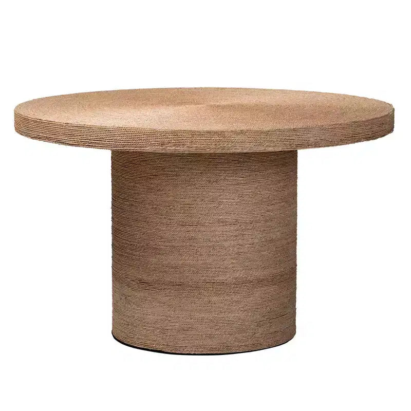 bali & pari 4pc Adalina Rattan Dining Nook Set: Plush Cushions, Round Table, No Assembly Required