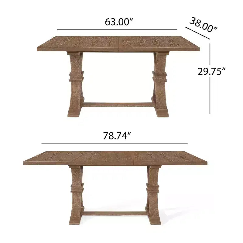 Christopher Knight Home Derring 7 Pieces French Country Upholstered Wood Expandable Dining Set