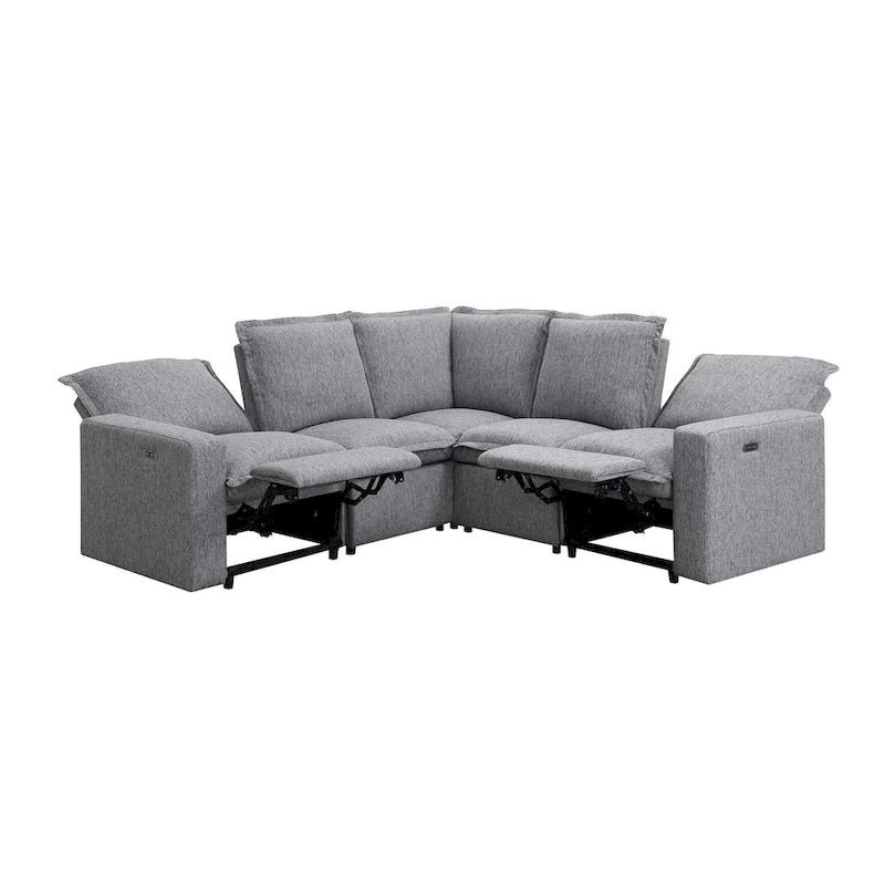 L-Shaped 5-Seater Power Recliner Sofa with USB Port