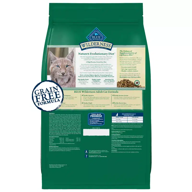 Blue Buffalo Wilderness Grain Free Duck Adult Premium Dry Cat Food