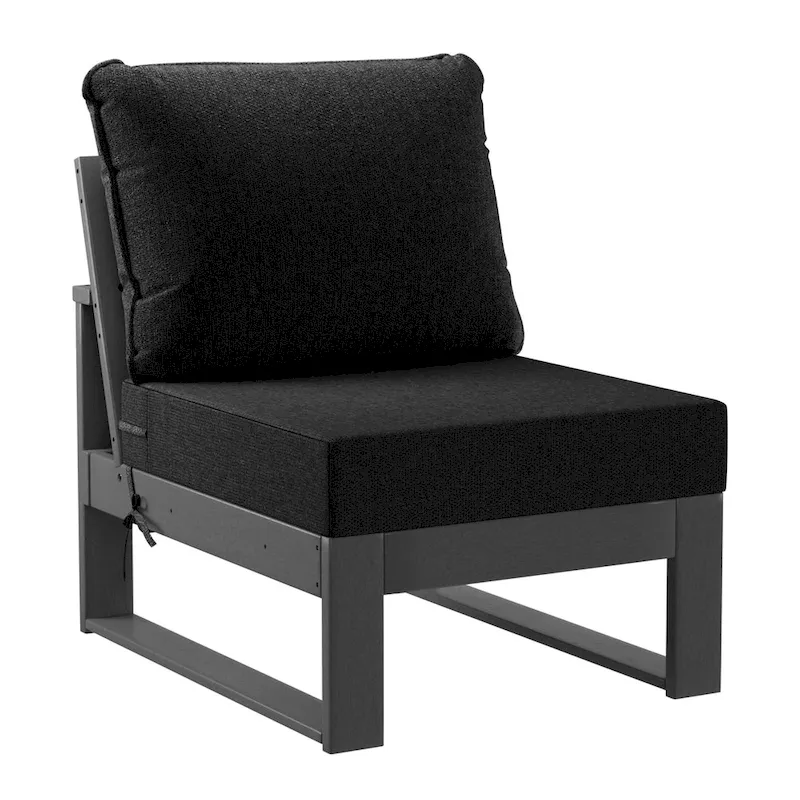Polytrends Endless Patio 4-Piece Deep Seating Set with Gray Frame