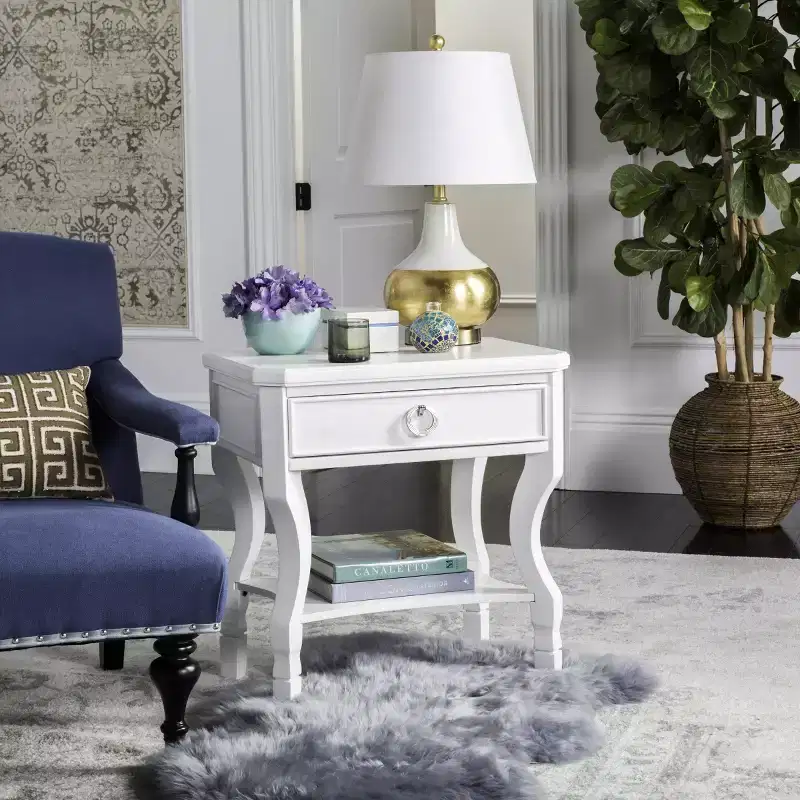 Alaia 1 Drawer Nightstand - FOX6275 - Safavieh Couture