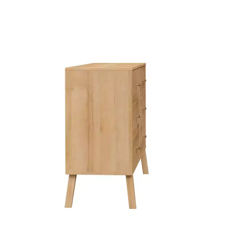 Prepac Milo 6 Drawer Bedroom Dresser Natural Oak