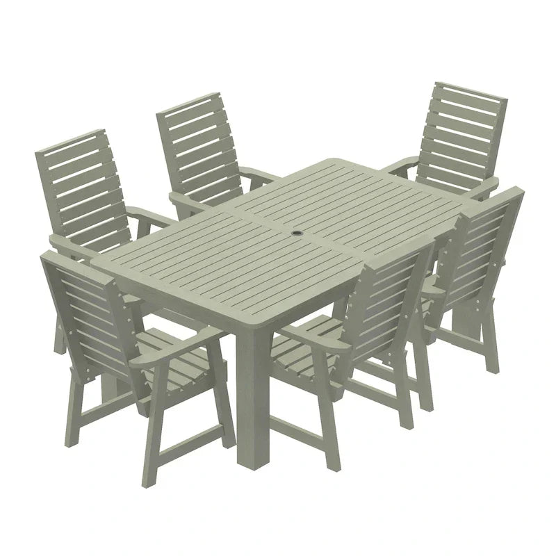 HIGHWOOD PROFESSIONAL 7- Piece Outdoor Dining Set 42x72