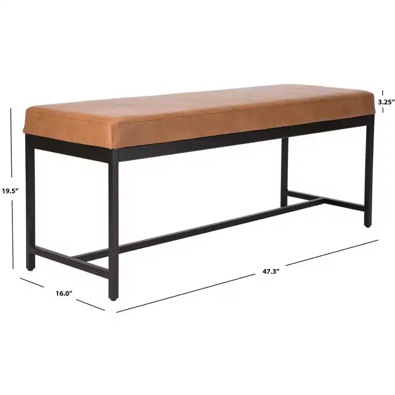 Chase Faux Leather Bench - BCH6204 - Safavieh