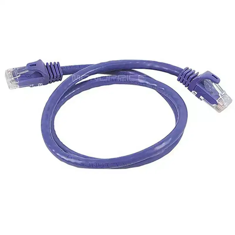 Monoprice Cat6 Ethernet Patch Cable - 2 Feet - Purple | Network Internet Cord - RJ45, Stranded, 550Mhz, UTP, Pure Bare Copper Wire, 24AWG - Flexboot