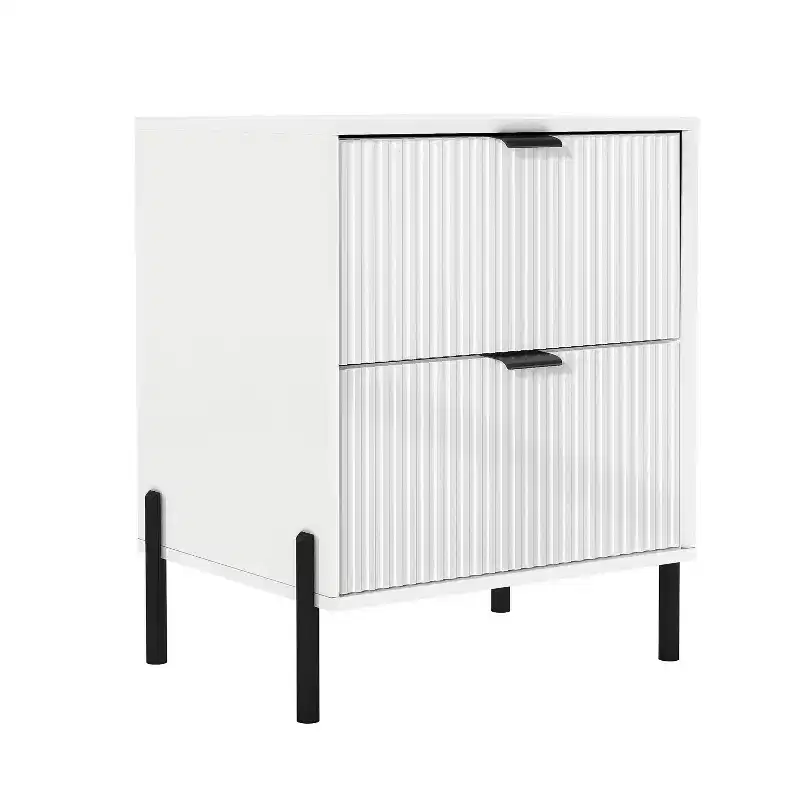 Festivo 4pc Modern Elegance Bedremm Chest and 6 Drawer Dresser and 2 Drawer Nightstands Set