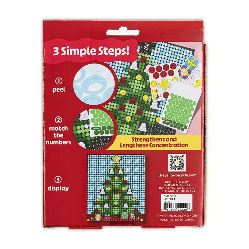 Little Yellow Bicycle: Christmas Countdown Sticker Art Poster Kit
