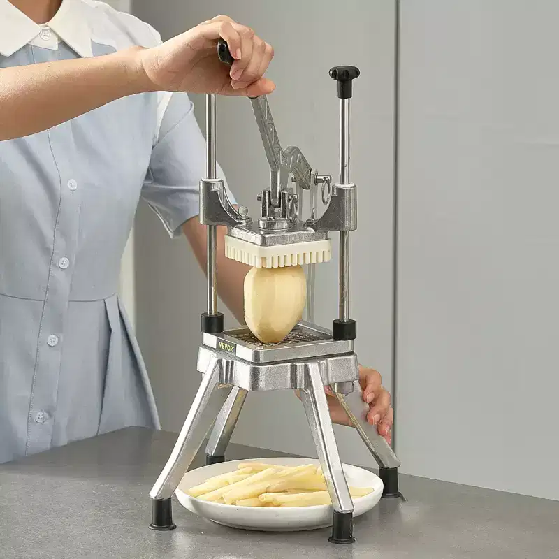 VEVOR Commercial Vegetable Fruit Chopper 1/2 Blade Heavy Duty Professional Food Dicer Kattex French Fry Cutter Onion Slicer Stainless Steel