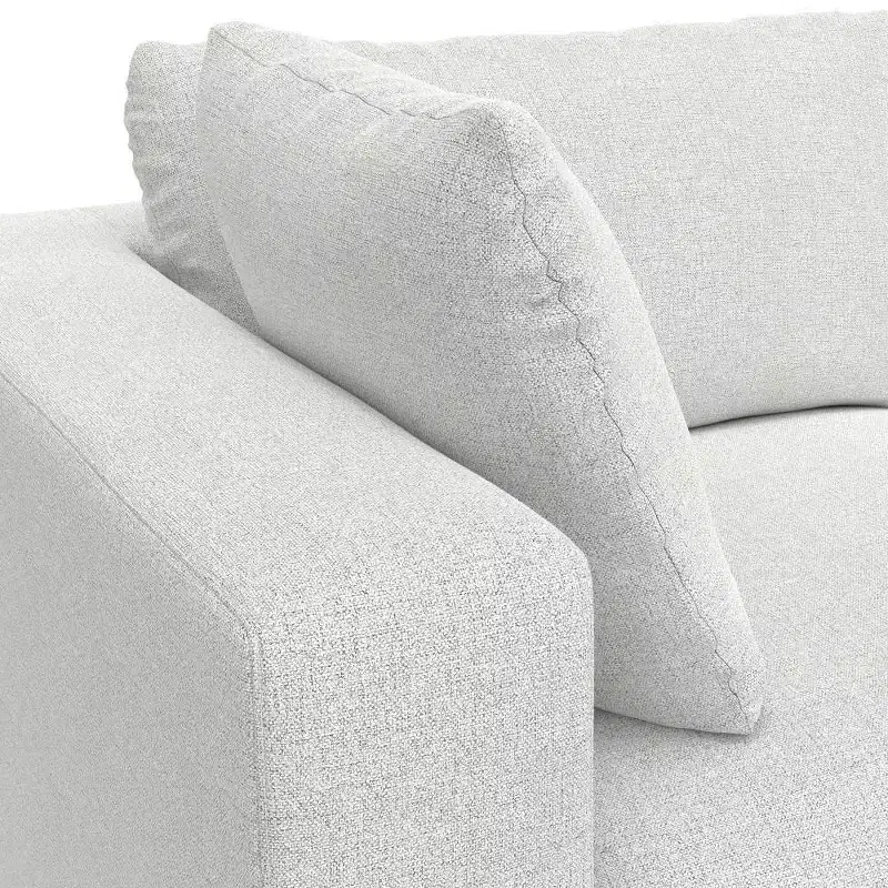 WyndenHall Marlee 2 Seater Sofa and Ottoman Cloud Gray