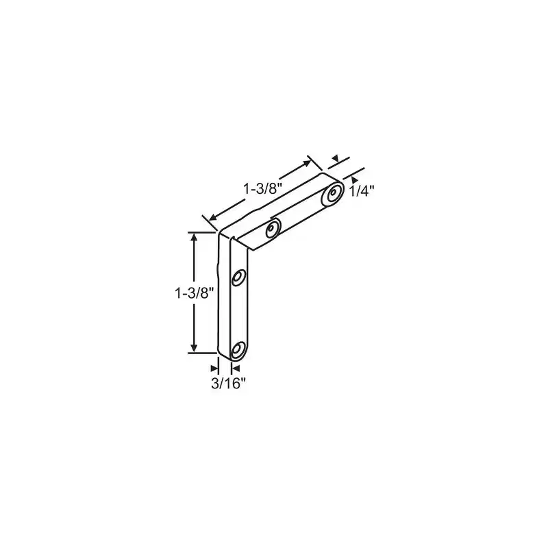 Brixwell Corner Key Set Zinc Material, for Window Hardware, Left and Right Hand, Gray Finish