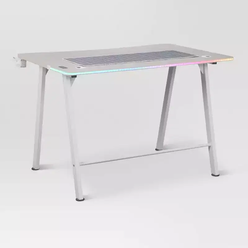 Gaming Desk with LED Lights and Headphone Holder - Room Essentials
