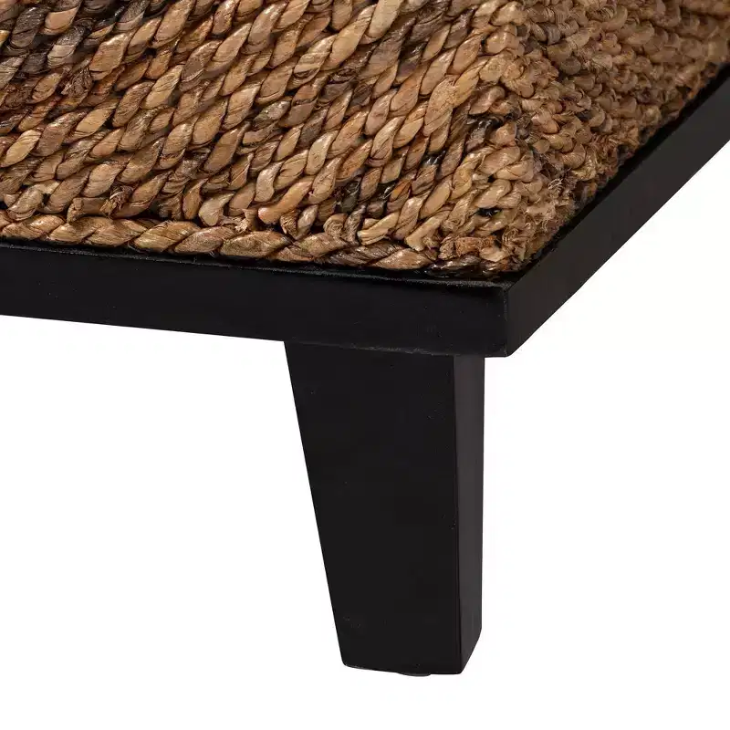 bali & pari Verino Coffee Table Natural Seagrass/Espresso Brown
