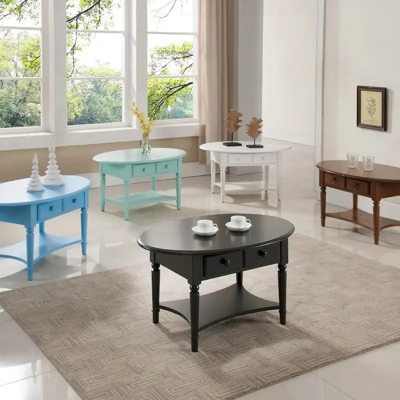 27-Inch Round Coffee Table, White Marble Top, Modern Black Iron Stand
