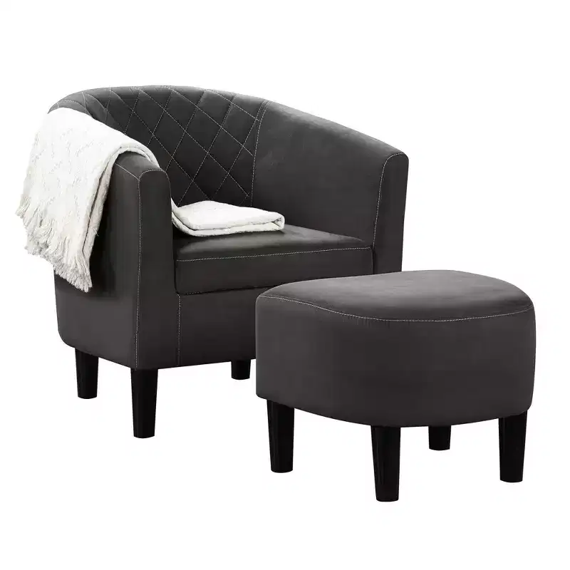 Breighton Home Take a Seat Roosevelt Accent Chair with Ottoman