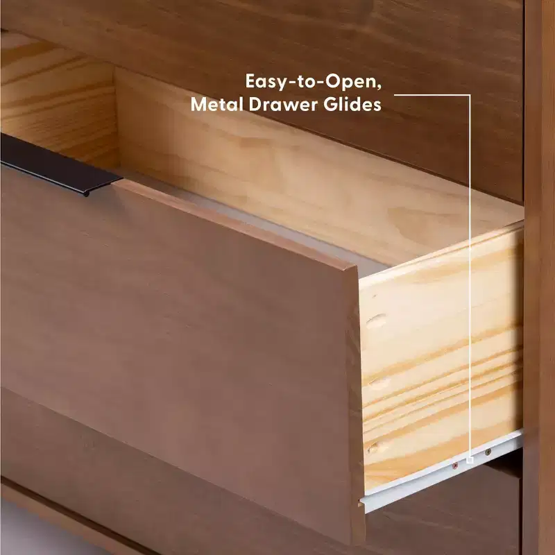 Plank+Beam 3 Drawer Dresser with Brass Handle