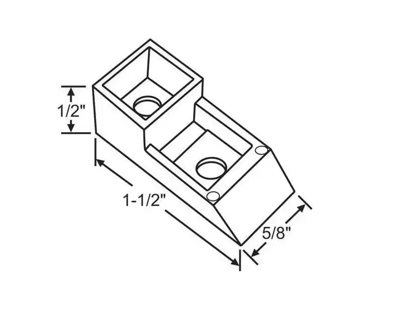 Brixwell Balance Top Sash Guide, Nylon Material, 1-1/2 Length 5/8 Width, 1/2 Height, Window Balance Sash Guide Hardware, White Finish