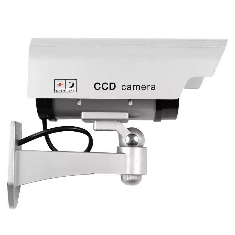 Fleming Supply Dummy Security Camera With Adjustable Mount - Light Gray