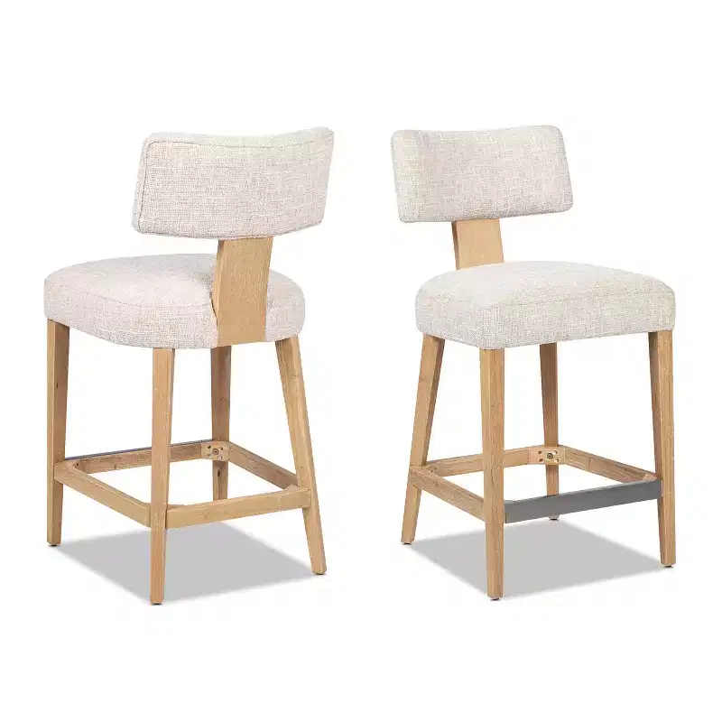 Jennifer Taylor Home Penny Round Arched Upholstered Counter Stool, Set of 2