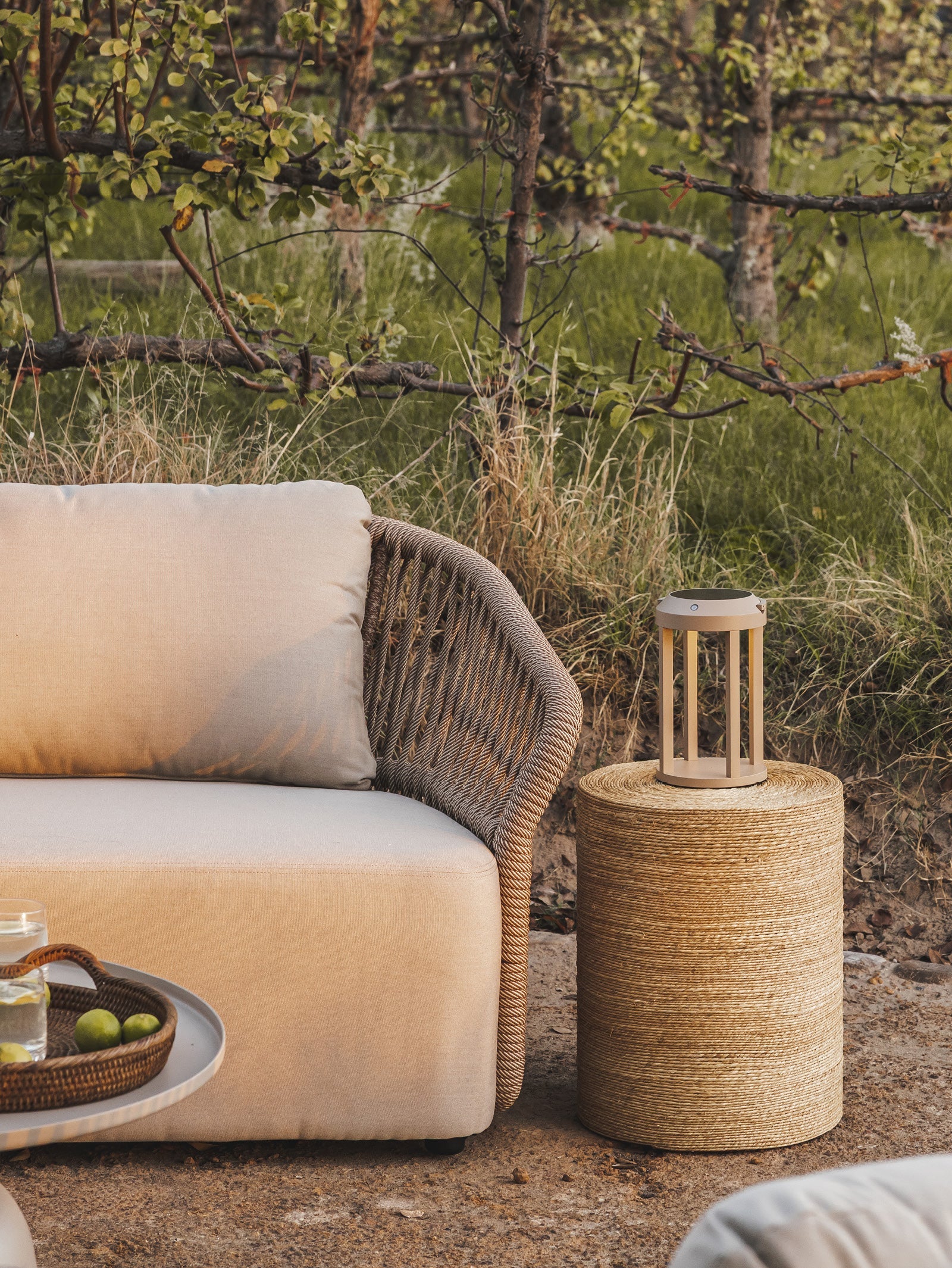 Rattan Side Table for Patio