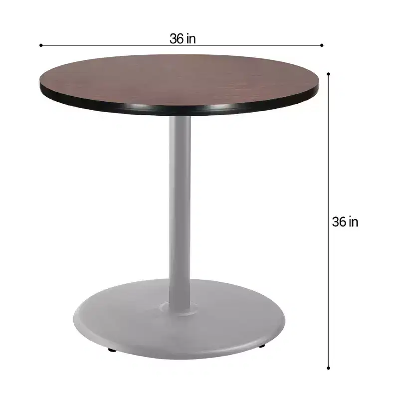 Hampden Furnishings 36" Bennet Collection Round Dining Table Gray/Mahogany