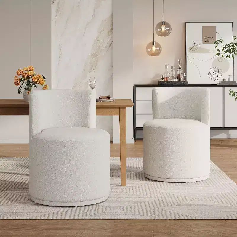 Christopher Knight Home Gorrum Modern Swivel Upholstered Dining Chair