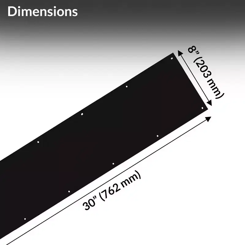 Brixwell 8X30KP693 Kick Plate 8 Height 30 Width Matte Black Finish