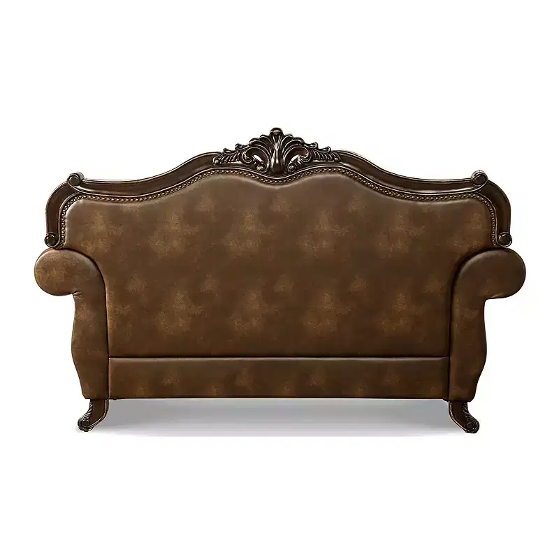HOMES: Inside + Out Frazer 73" Loveseat Traditional with Nailhead Trim Brown