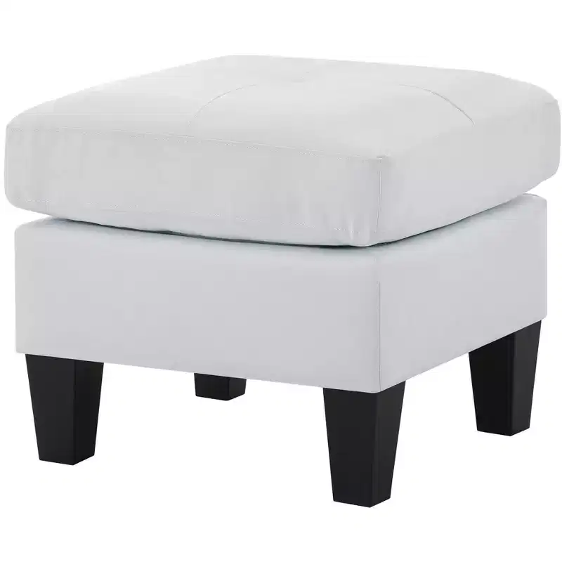 Passion Furniture Newbury Faux Leather Upholstered Ottoman