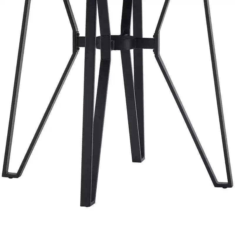 Christopher Knight Home Netia Modern 5 Pieces Metal and Rubberwood Counter Height Dining Set, Natural Brown