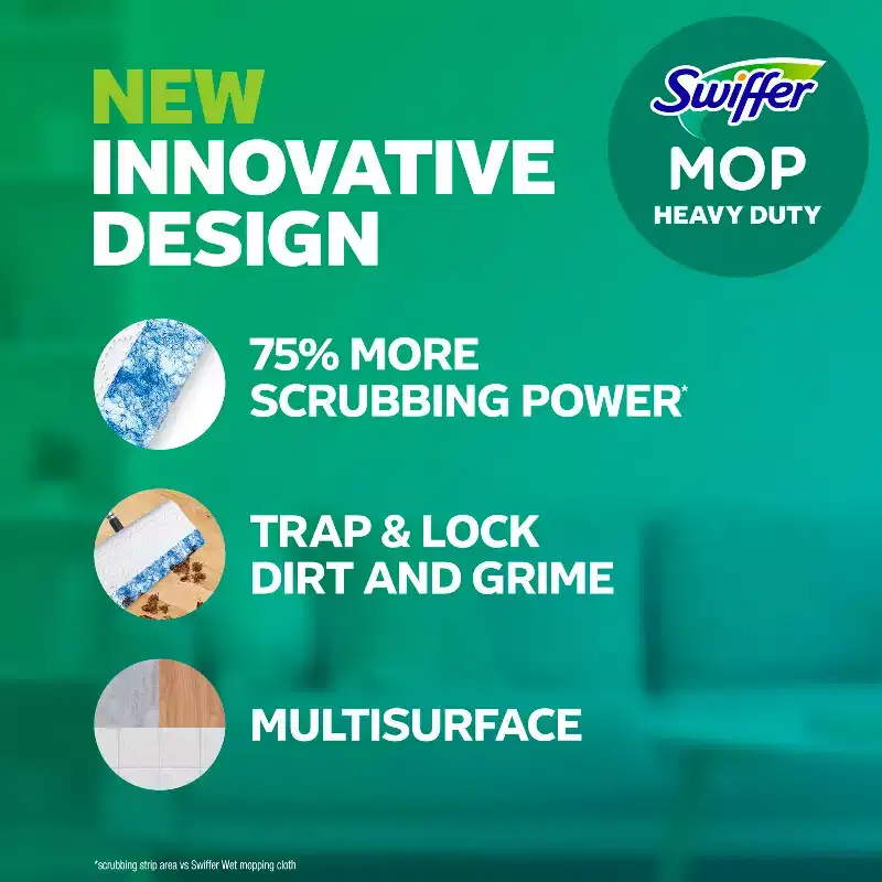 Swiffer Unstopables Fresh Heavy Duty Wet Cloths Refill - 20ct: Multipurpose Microfiber, Compatible with Swiffer Mops