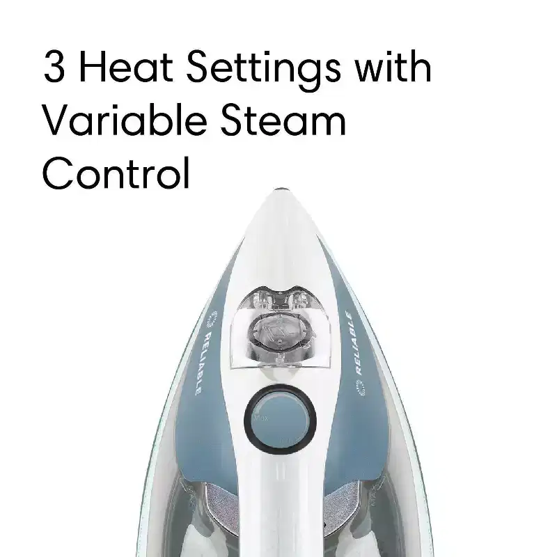Reliable Corporation Velocity 180IR Compact Vapor Generator Steam Iron: 1800W, Ceramic Soleplate, 300ml Tank, Auto Shut-Off