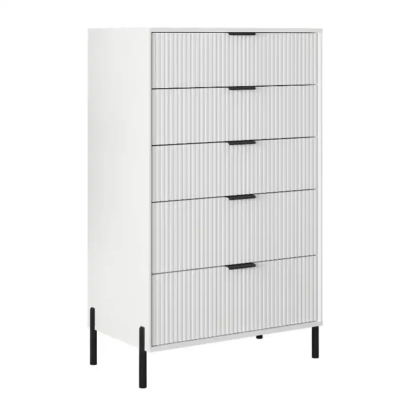 Festivo 4pc Modern Elegance Bedremm Chest and 6 Drawer Dresser and 2 Drawer Nightstands Set