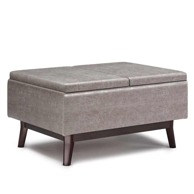 WYNDENHALL Ethan 34 inch Wide Mid Century Modern Rectangle Table Ottoman