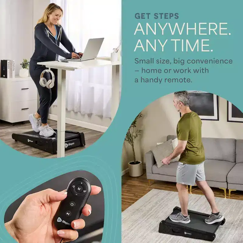 Lifepro Walking Pad - Portable Mini Treadmill, 3 MPH, 220 Lbs Capacity