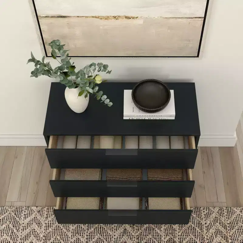 Plank+Beam 3 Drawer Dresser with Brass Handle
