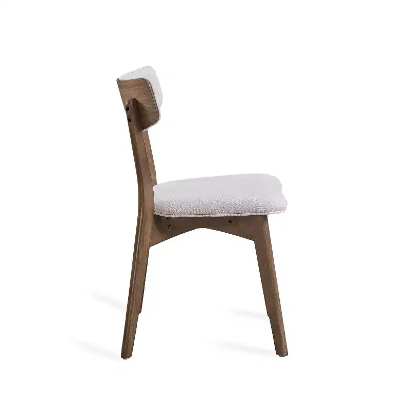 GDFStudio Willis Rubberwood Upholstered Dining Chairs (Set of 4)