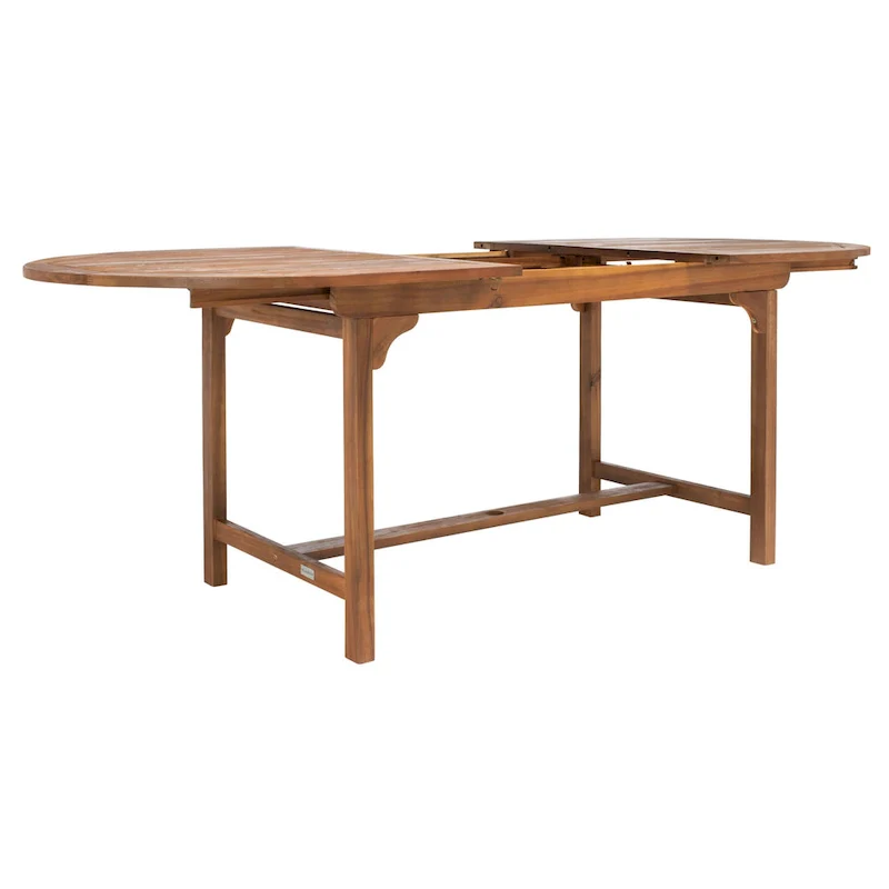 SAFAVIEH Linda 6-Chair 1-Table Extendable Patio Dining Set - 35Wx79Dx30H