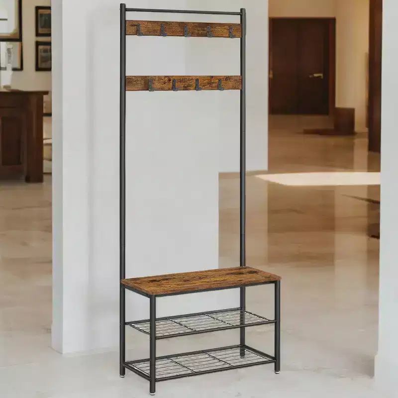 Coat Rack Hall Tree with Shoe Storage Bench Entryway Bench with Shoe Storage for Entryway