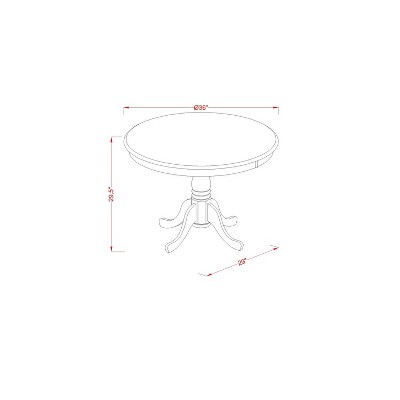 Small Kitchen Table Set with Chairs - Dining Table & 2 Cappuccino Chairs
