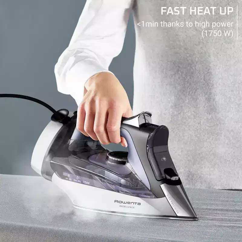 Rowenta Excellence 1750W Steam Iron with Stainless Steel Soleplate  Purple Caprice