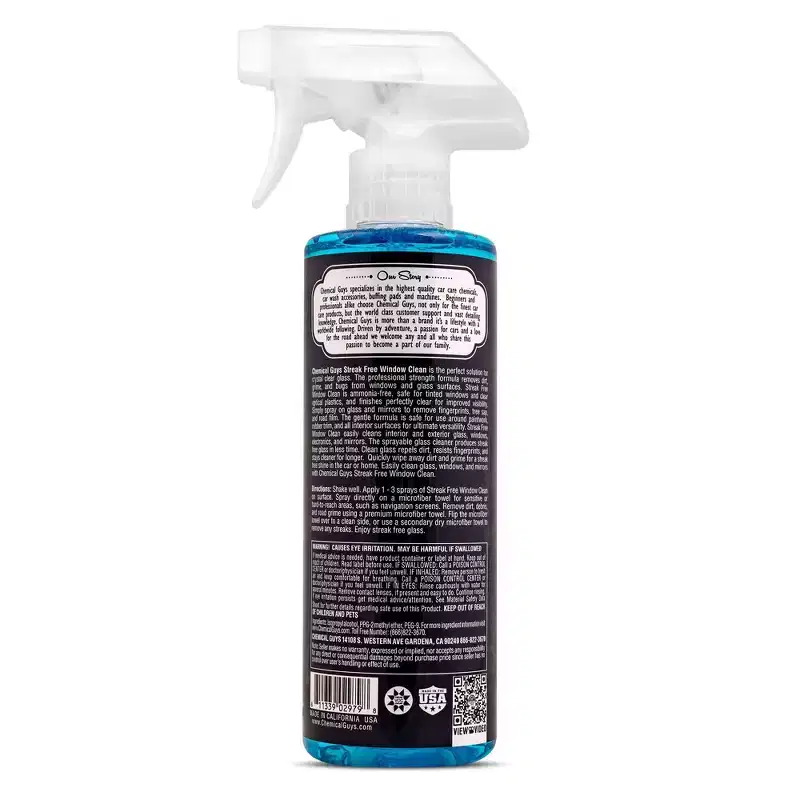 Chemical Guys Streak Free Window Clean: Liquid Automotive Glass Cleaner, Unscented, 1.1 lbs