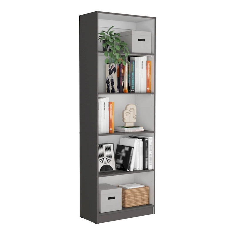 74 Wide 5-Shelf Option B Bookcase Set of 3