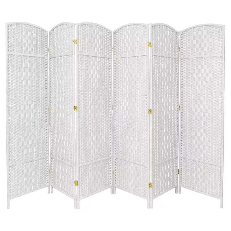 7 ft. Tall Diamond Weave Room Divider (6 Panels)