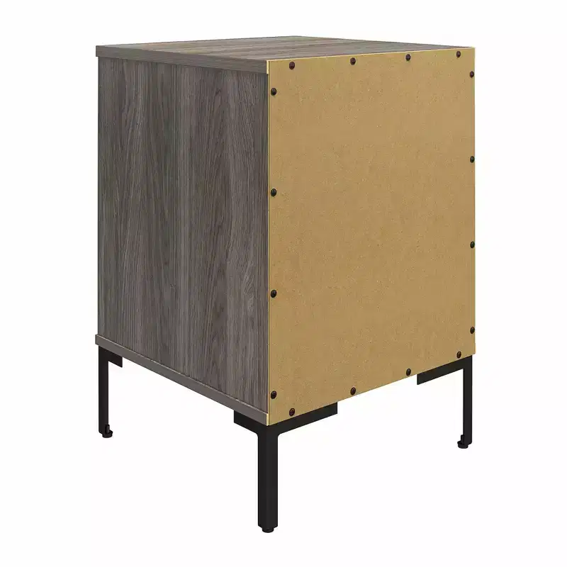 RealRooms Rolland Nightstand, Weathered Oak